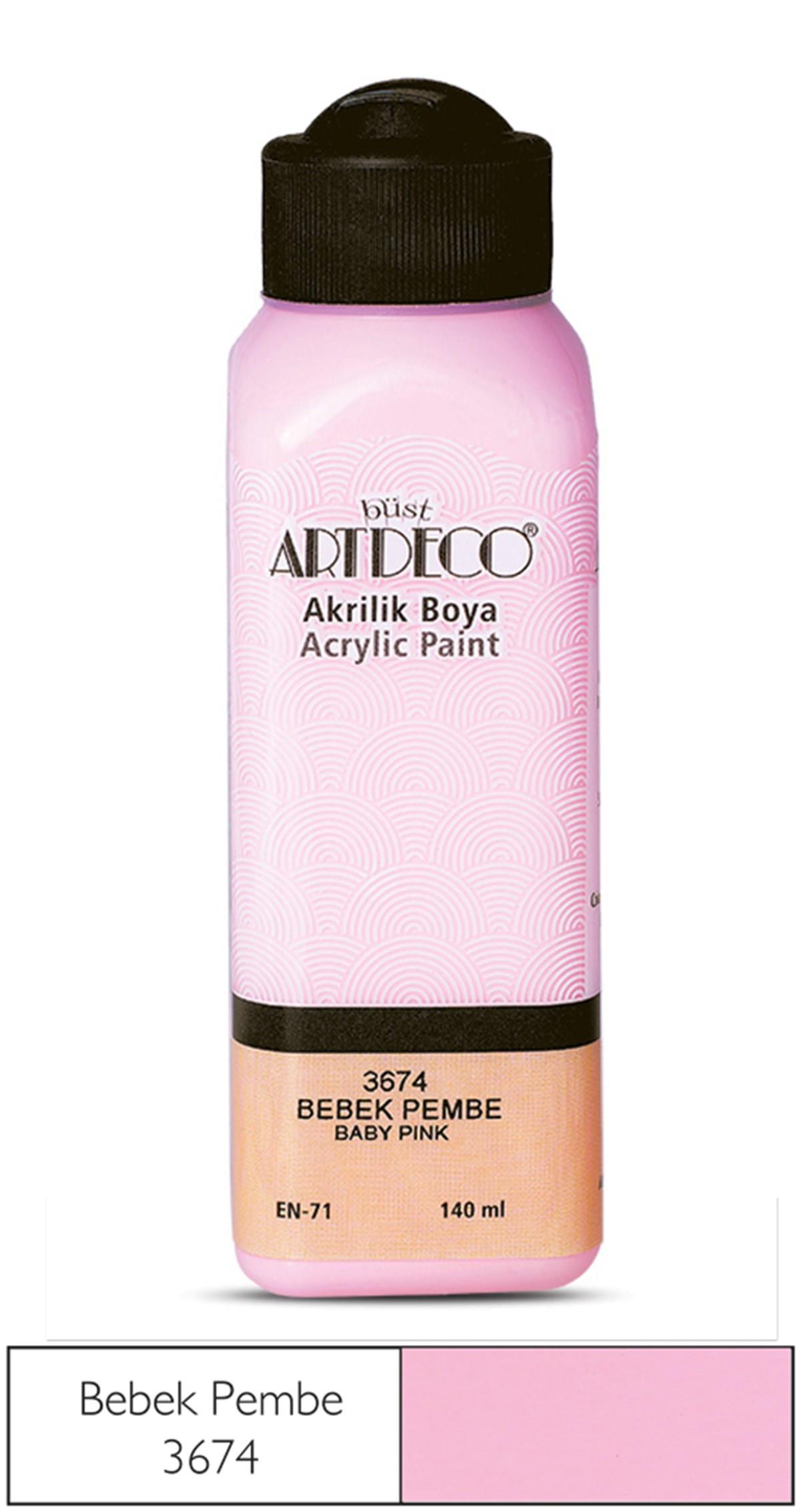 Artdeco Akrilik Boya, 140ml, Bebek Pembe 3674