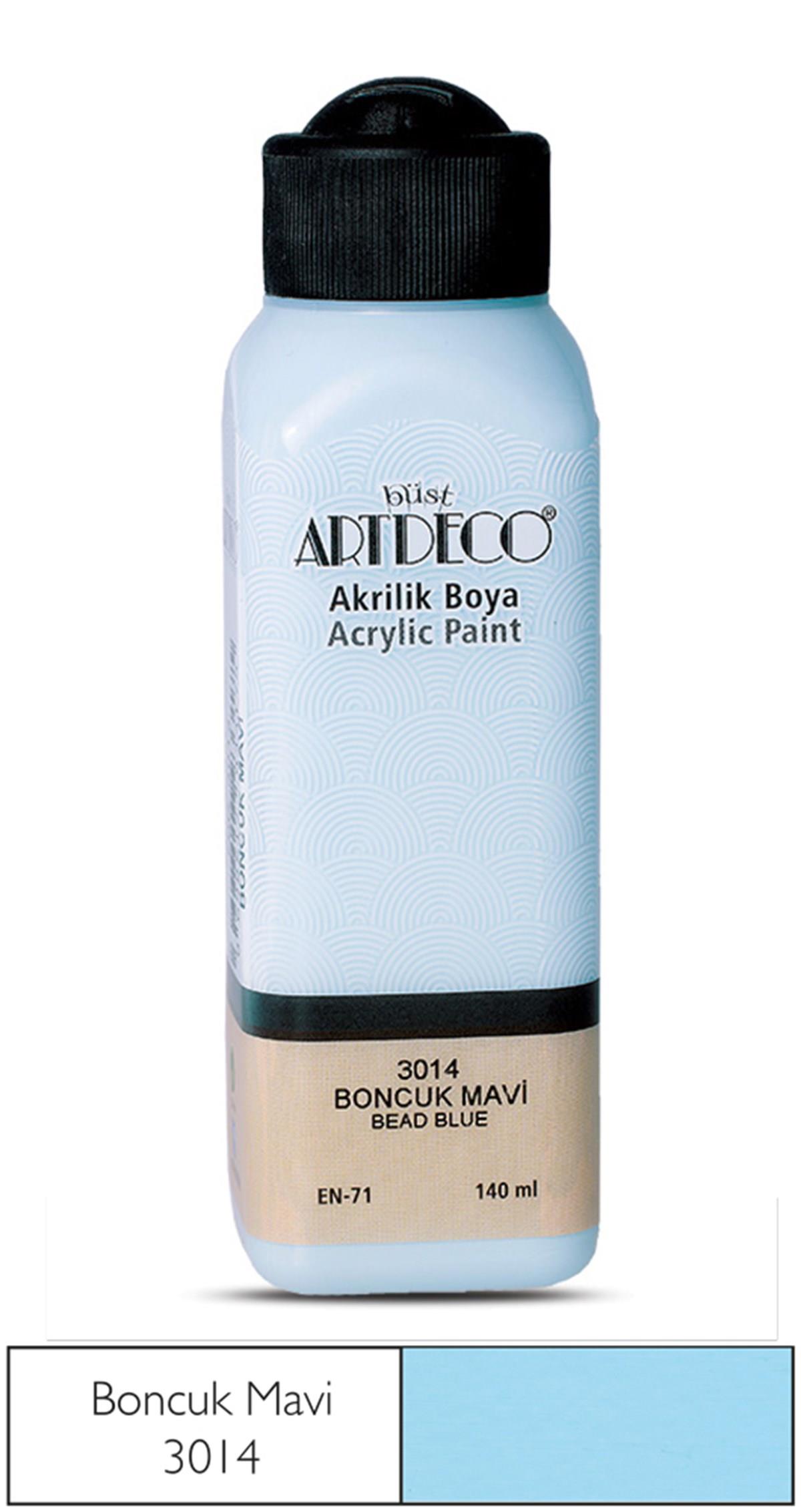 Artdeco Akrilik Boya, 140ml, Boncuk Mavi 3014
