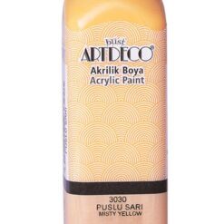 Artdeco Akrilik Boya, 140ml, Puslu Sarı 3030