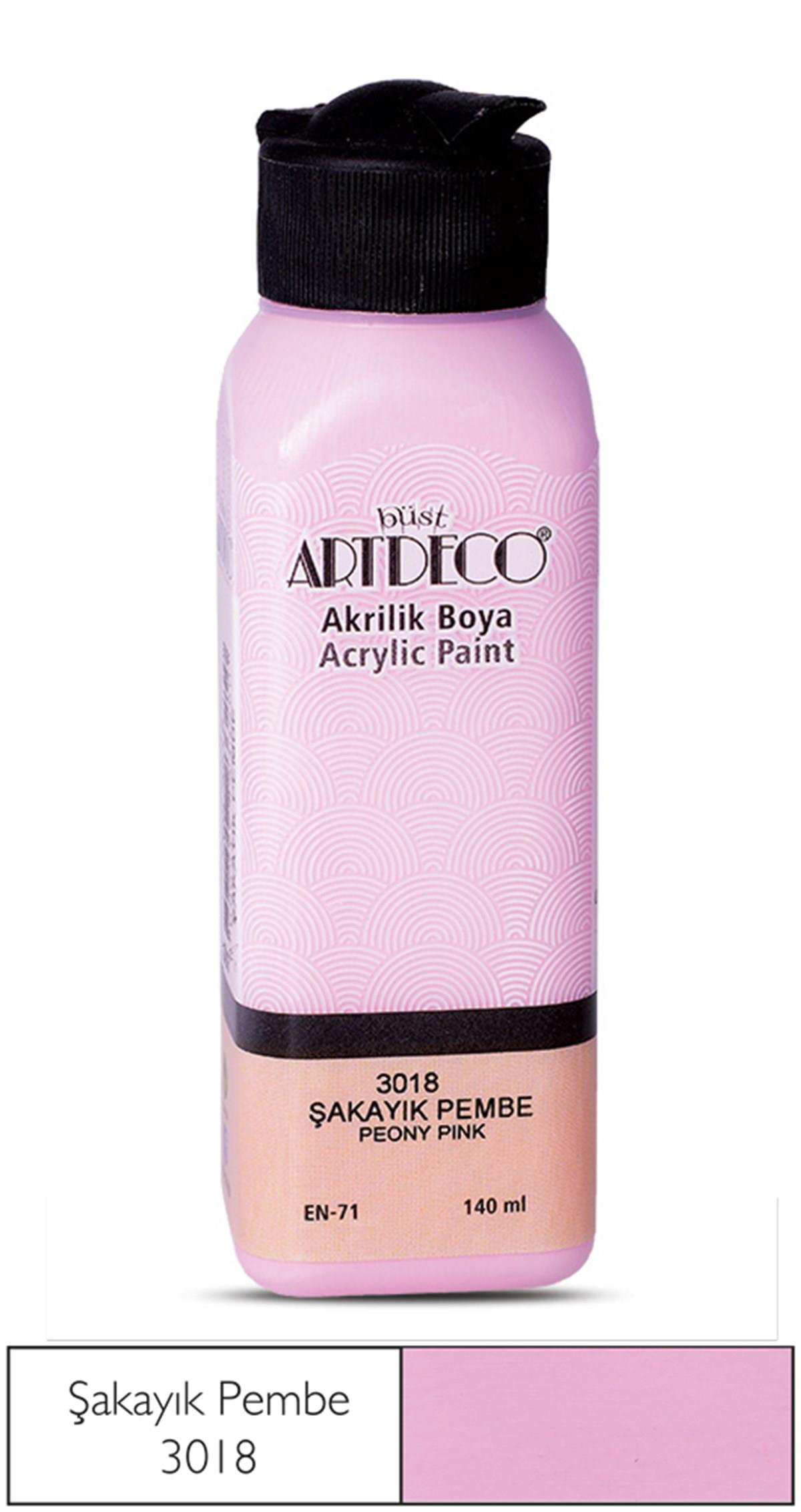 Artdeco Akrilik Boya, 140ml, Şakayık Pembe 3018