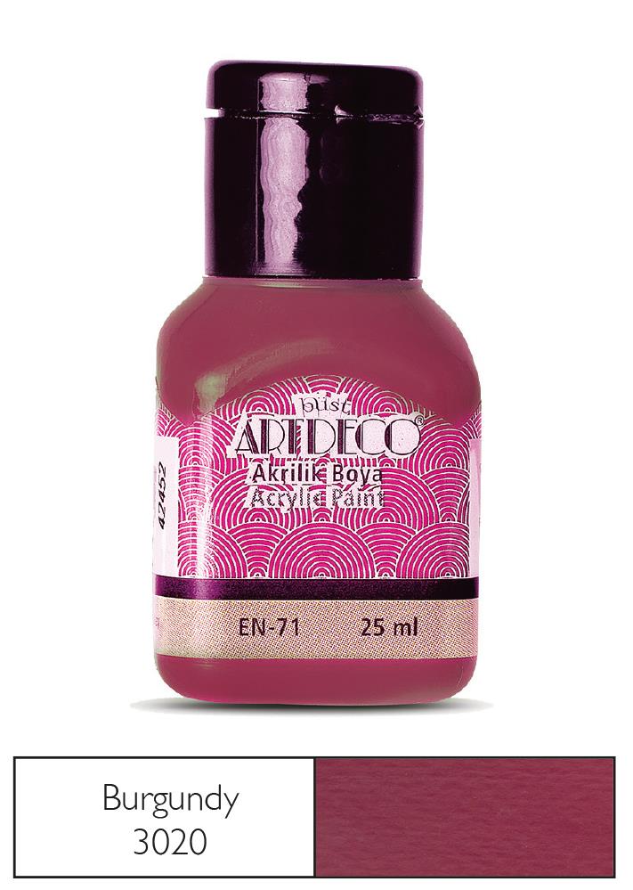 Artdeco Akrilik Boya, 25ml, Burgundy 3020