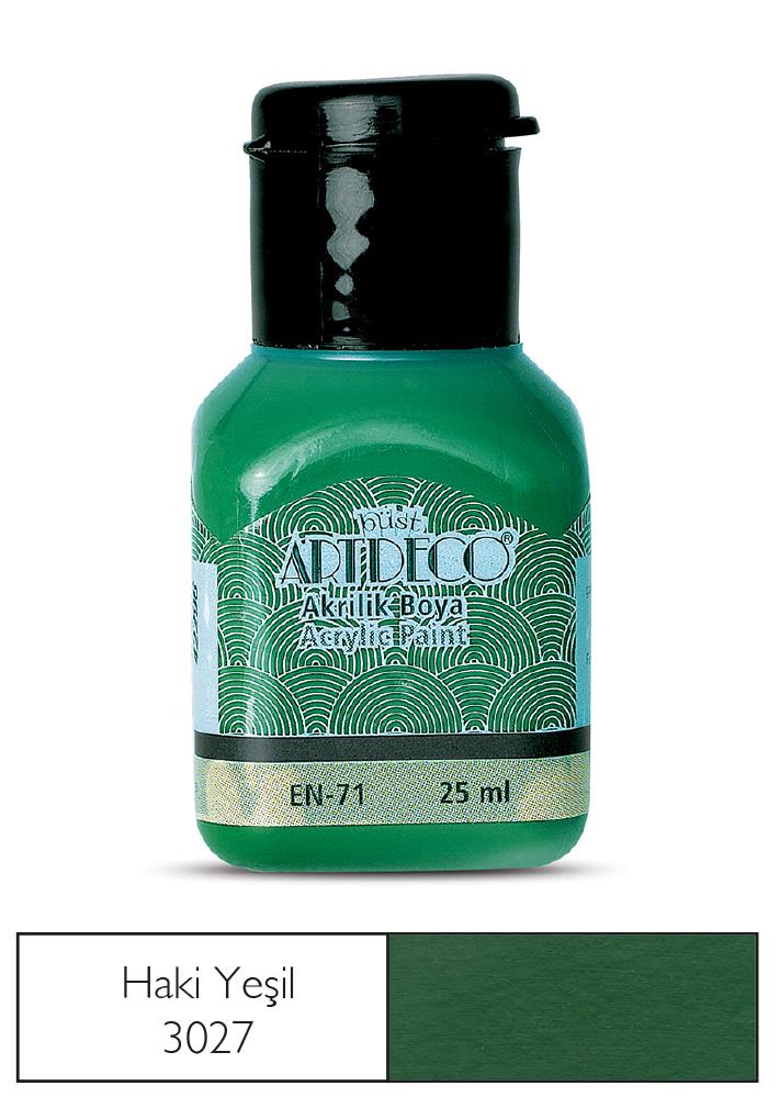 Artdeco Akrilik Boya, 25ml, Haki Yeşil 3027
