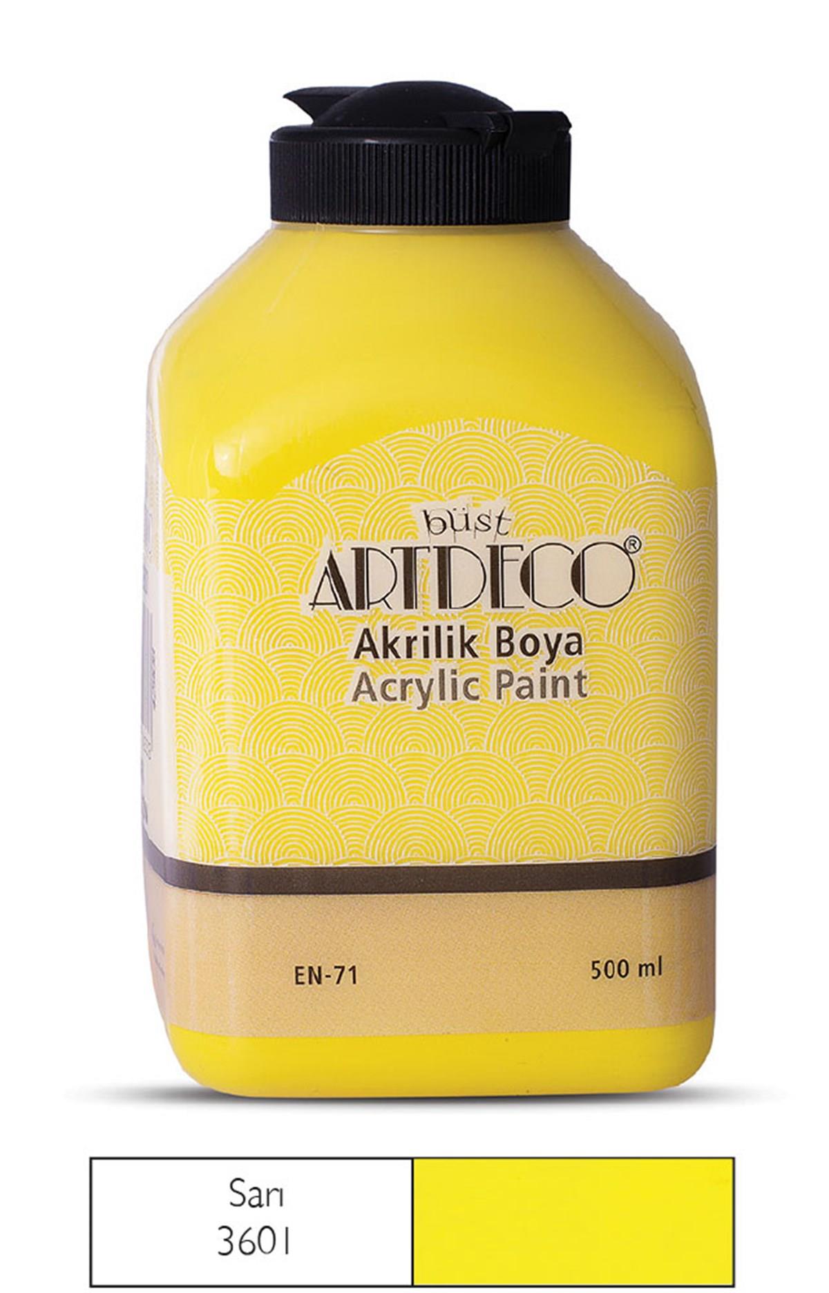 Artdeco Akrilik Boya, 500ml, Sarı 3601