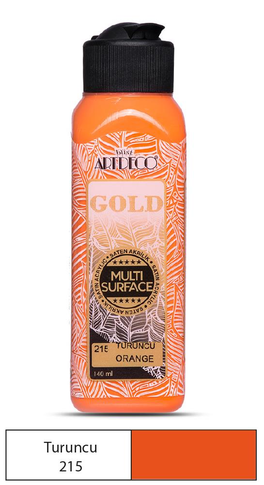 Artdeco Gold Multi-Surface Akrilik Boya, 140ml, Turuncu 215