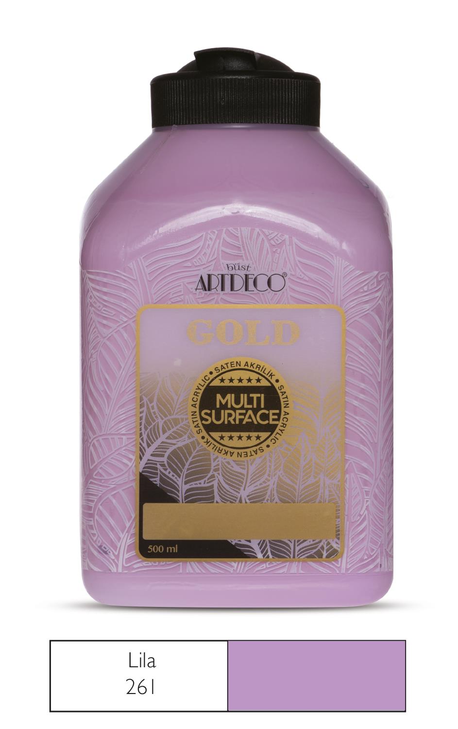 Artdeco Gold Multi-Surface Akrilik Boya, 500ml, Lila 261