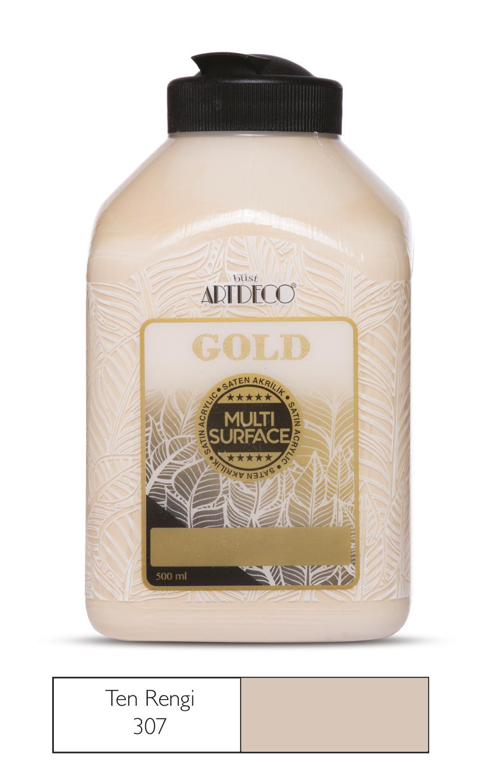 Artdeco Gold Multi-Surface Akrilik Boya, 500ml, Ten Rengi 307