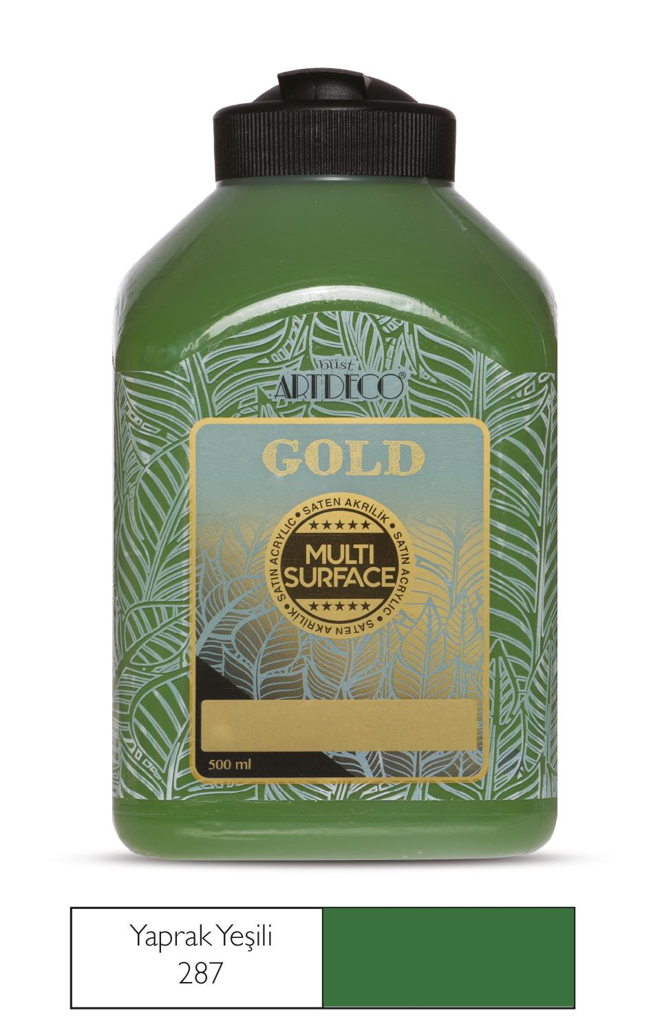 Artdeco Gold Multi-Surface Akrilik Boya, 500ml, Yaprak Yeşili 287