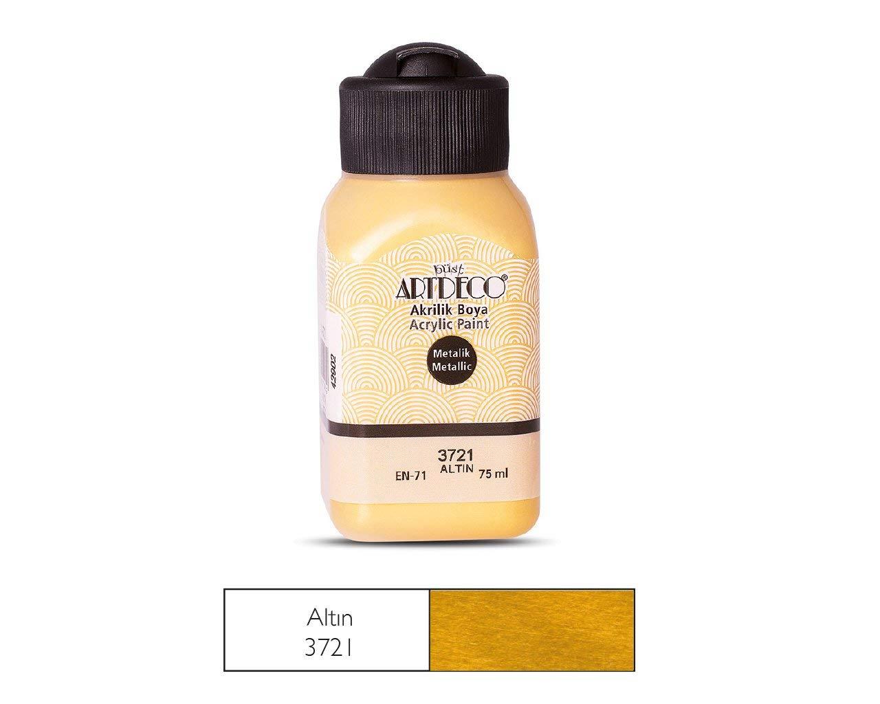Artdeco Metalik Akrilik Boya, 75ml, Altın 3721