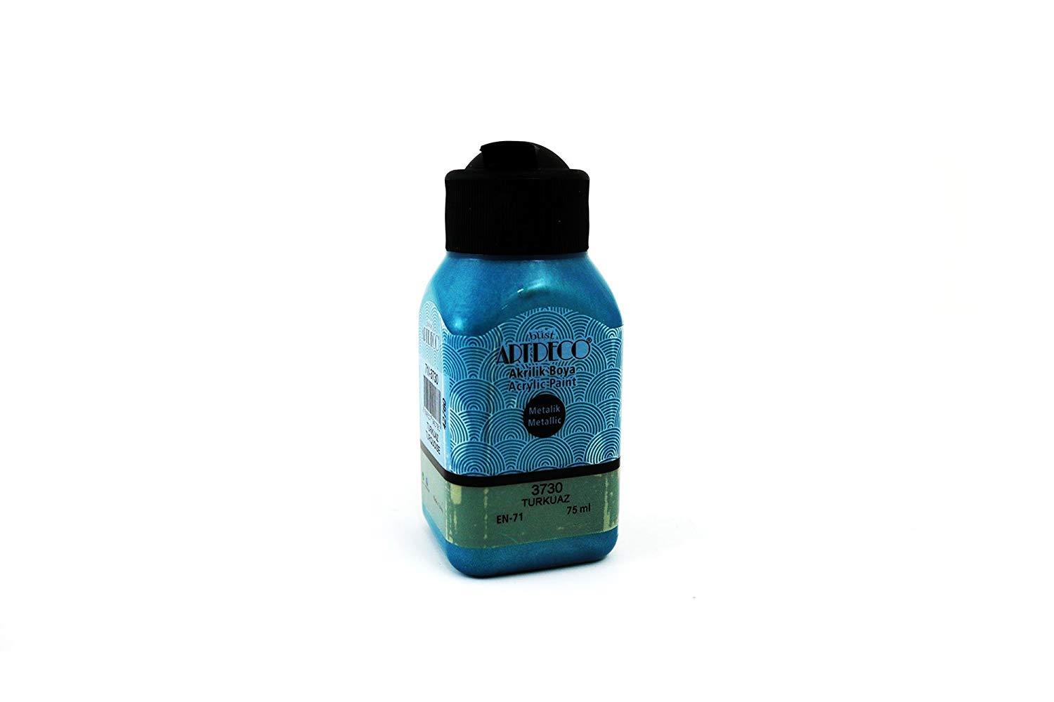 Artdeco Metalik Akrilik Boya, 75ml, Turkuaz 3730