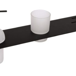 Dekor SS 304 Etejer,Sıvı Sabunluk ve Diş Fırçalıklı, Black