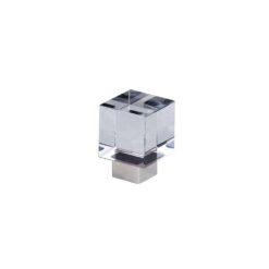 HANDSTYLE 1010 Kulp, Şeffaf-Krom, Düğme