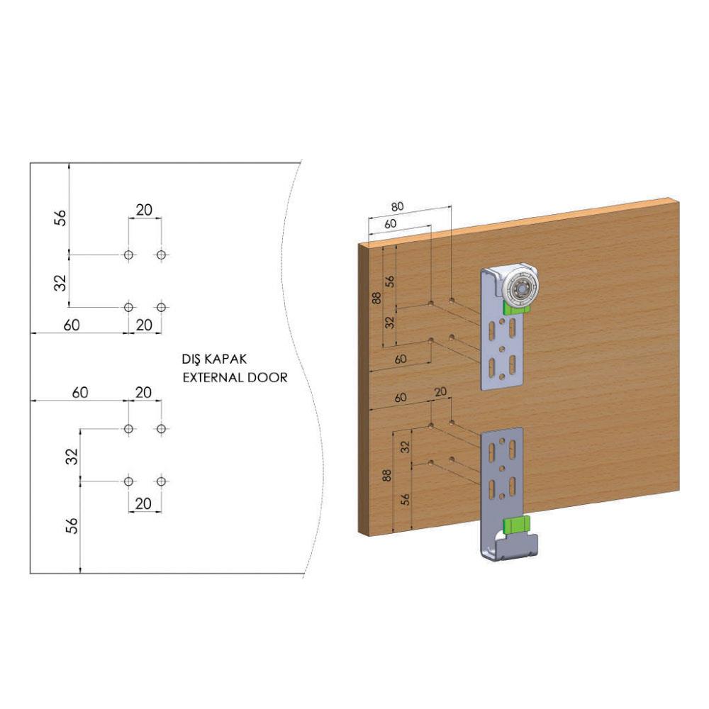 Mepa SKM 19 Sürgülü Kapak Mekanizması - Görsel 2
