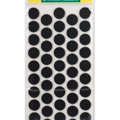 Pacific Yapışkanlı Yuvarlak Keçe, 20 mm, Siyah, PC612003