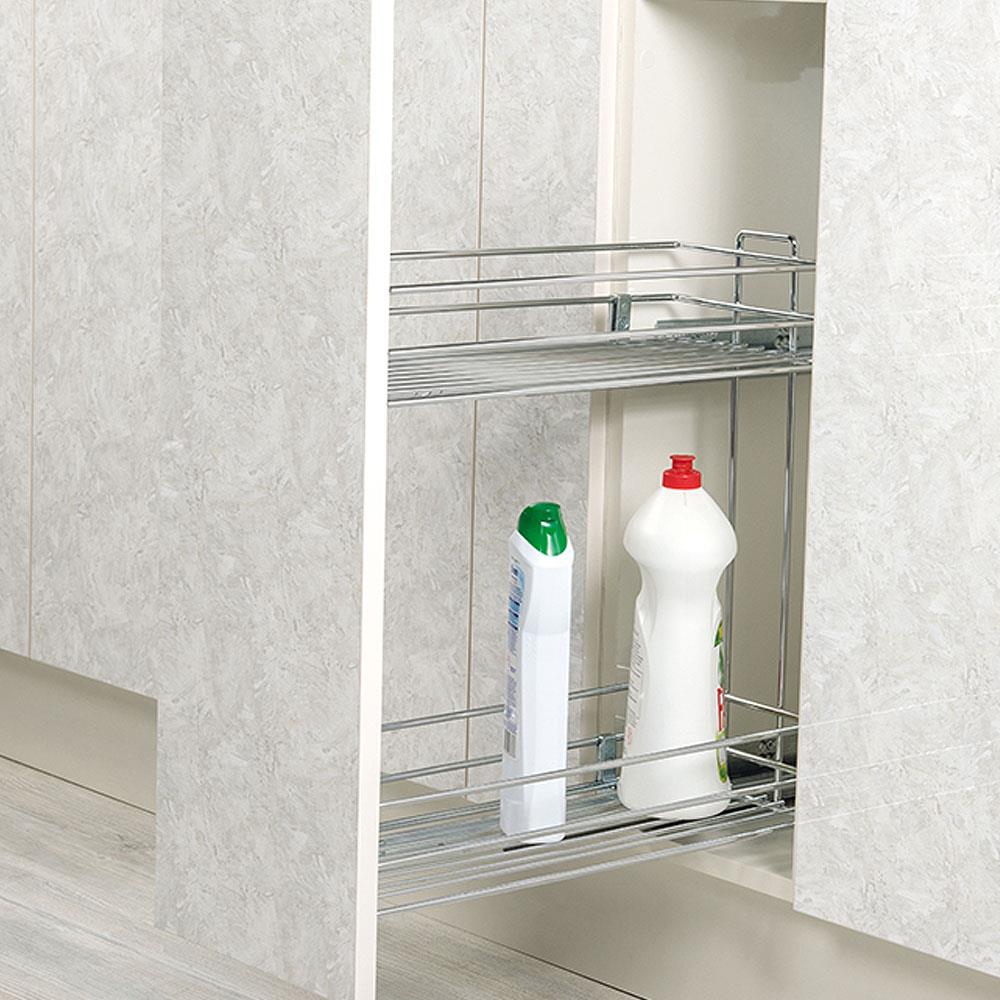 Starax 2485 Tandem Raylı Deterjanlık Sağ, Ahşap Tablalı, Tek Açılım