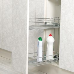 Starax 2488 Tandem Raylı Deterjanlık, Sol, Ahşap Tablalı, Tek Açılım