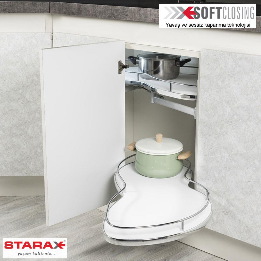Starax S- 3105 Sol Kaymaz Döner Tablalı Kör Köşe Mekanizması