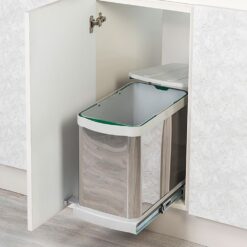 Starax Teleskopik Raylı Paslanmaz Gövde Çöp Kovası 24 LT