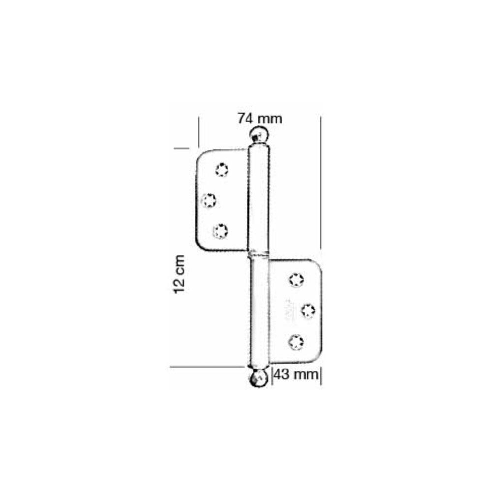 TUBA PN-312 12 cm Panel Alüminyum Menteşe, Saten - Görsel 2