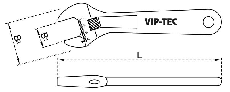 VIP-TEC Kurbağacık Anahtar VT852, 200 mm - Görsel 2